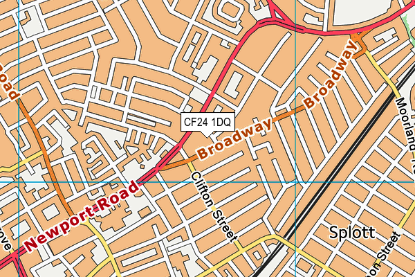 CF24 1DQ map - OS VectorMap District (Ordnance Survey)