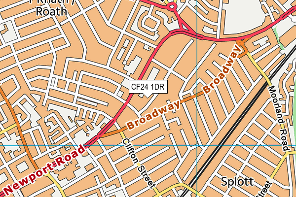 CF24 1DR map - OS VectorMap District (Ordnance Survey)