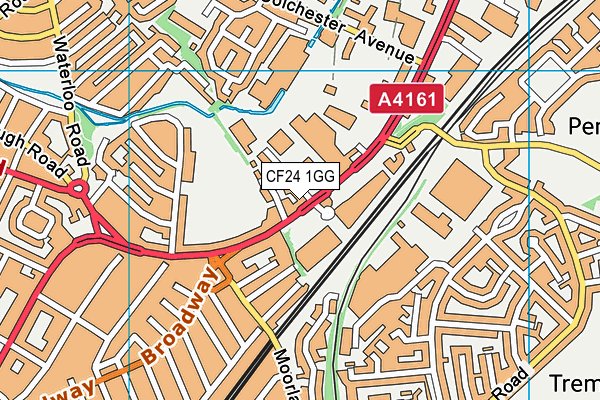 CF24 1GG map - OS VectorMap District (Ordnance Survey)