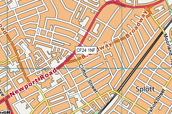 CF24 1NF map - OS VectorMap District (Ordnance Survey)