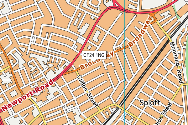 CF24 1NG map - OS VectorMap District (Ordnance Survey)