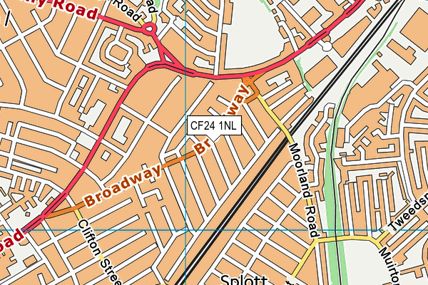 CF24 1NL map - OS VectorMap District (Ordnance Survey)