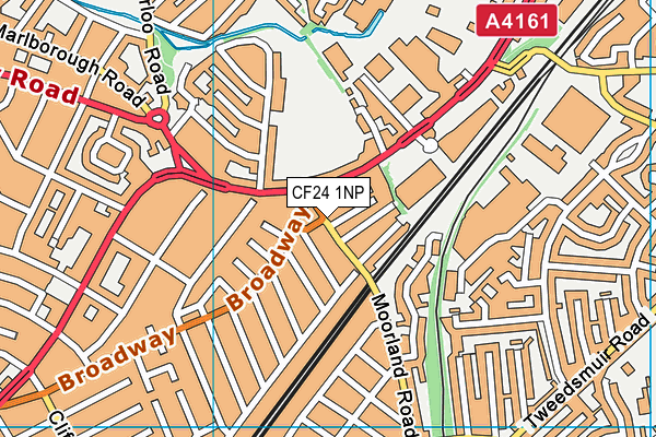 CF24 1NP map - OS VectorMap District (Ordnance Survey)