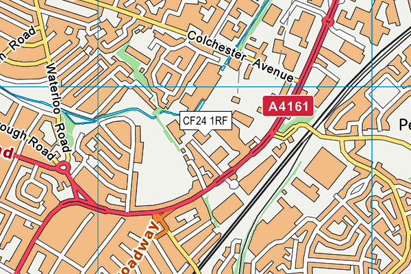 CF24 1RF map - OS VectorMap District (Ordnance Survey)