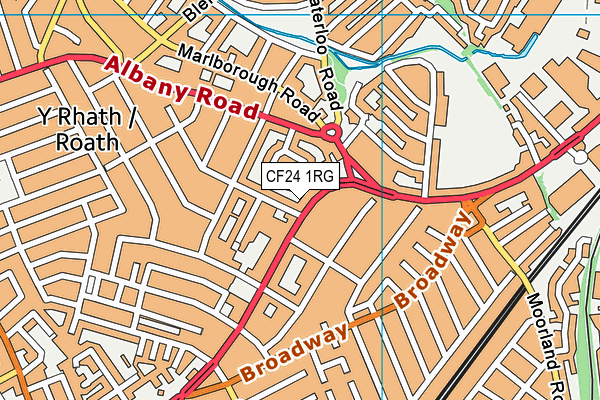 CF24 1RG map - OS VectorMap District (Ordnance Survey)