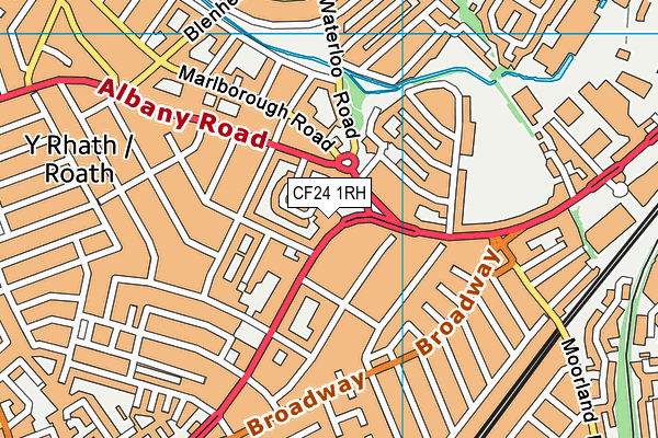 CF24 1RH map - OS VectorMap District (Ordnance Survey)