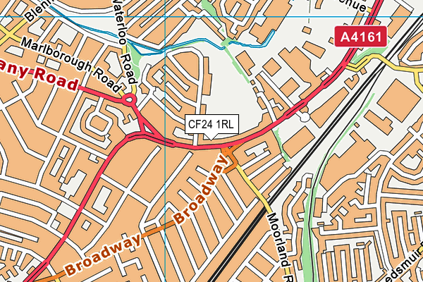 CF24 1RL map - OS VectorMap District (Ordnance Survey)