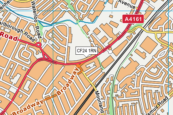 CF24 1RN map - OS VectorMap District (Ordnance Survey)