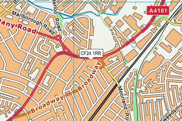 CF24 1RR map - OS VectorMap District (Ordnance Survey)