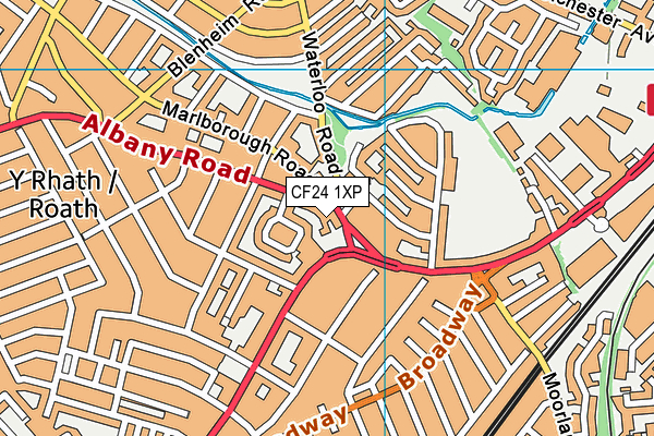 CF24 1XP map - OS VectorMap District (Ordnance Survey)