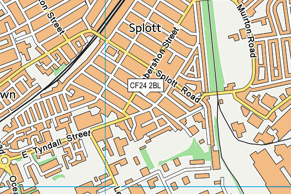 CF24 2BL map - OS VectorMap District (Ordnance Survey)