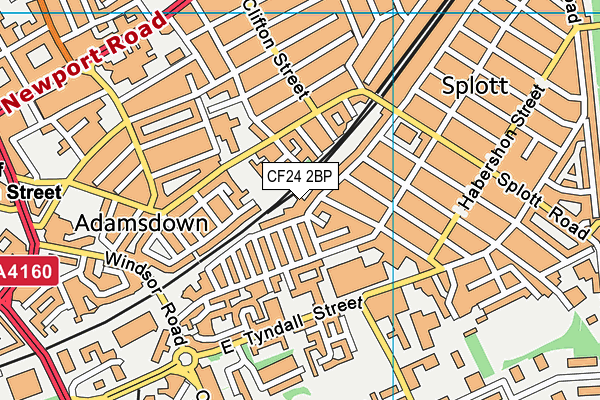 CF24 2BP map - OS VectorMap District (Ordnance Survey)