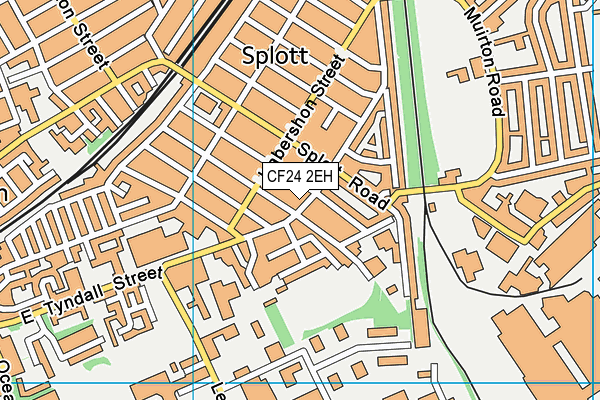 CF24 2EH map - OS VectorMap District (Ordnance Survey)