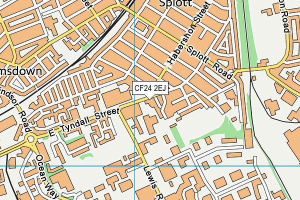CF24 2EJ map - OS VectorMap District (Ordnance Survey)