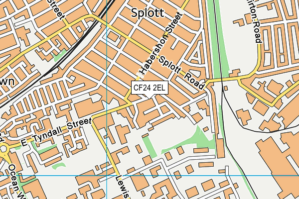 CF24 2EL map - OS VectorMap District (Ordnance Survey)