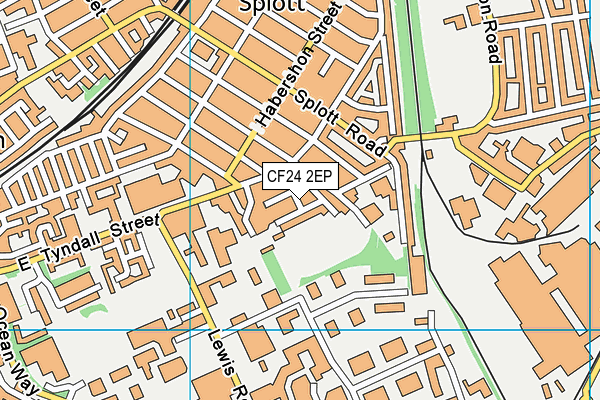 CF24 2EP map - OS VectorMap District (Ordnance Survey)