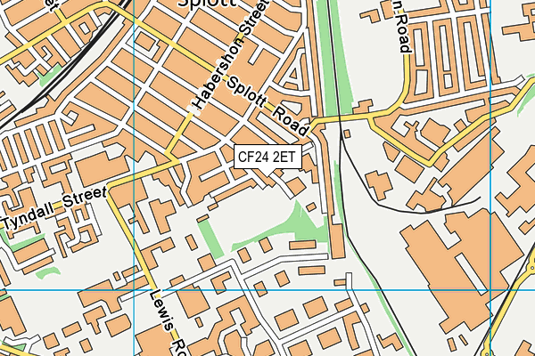 CF24 2ET map - OS VectorMap District (Ordnance Survey)