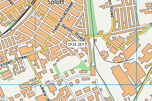 CF24 2EY map - OS VectorMap District (Ordnance Survey)