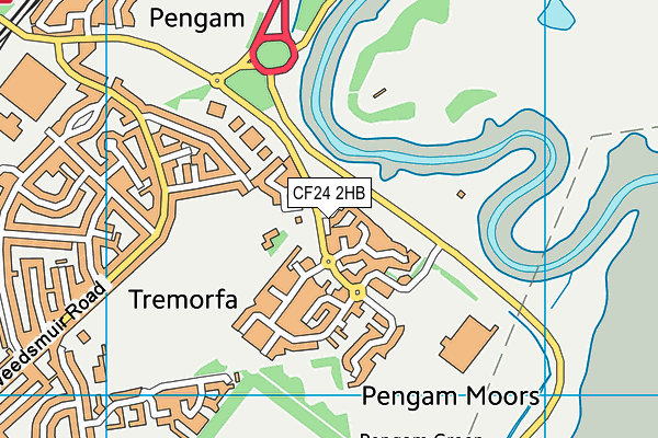 CF24 2HB map - OS VectorMap District (Ordnance Survey)