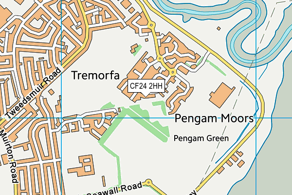 CF24 2HH map - OS VectorMap District (Ordnance Survey)