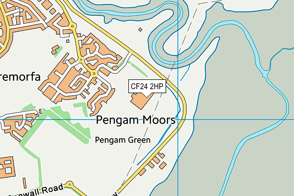 CF24 2HP map - OS VectorMap District (Ordnance Survey)