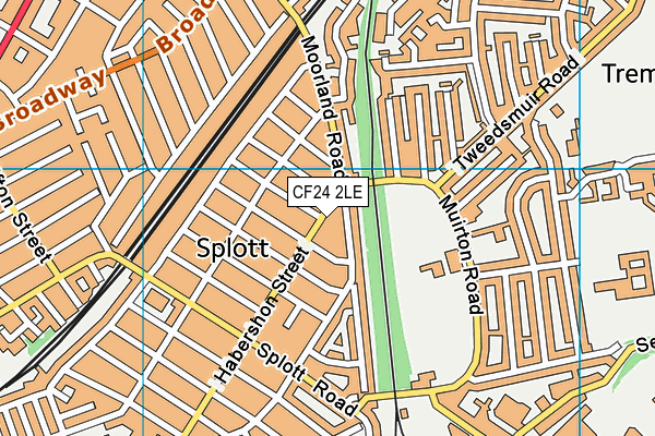 CF24 2LE map - OS VectorMap District (Ordnance Survey)