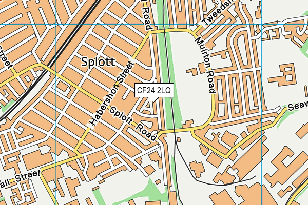 CF24 2LQ map - OS VectorMap District (Ordnance Survey)