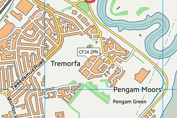 CF24 2PN map - OS VectorMap District (Ordnance Survey)