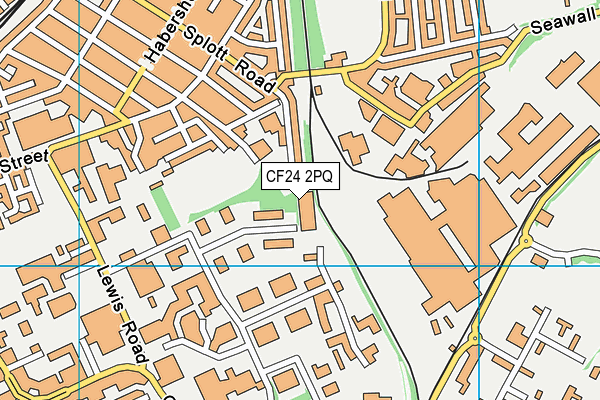 CF24 2PQ map - OS VectorMap District (Ordnance Survey)