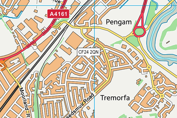 CF24 2QN map - OS VectorMap District (Ordnance Survey)