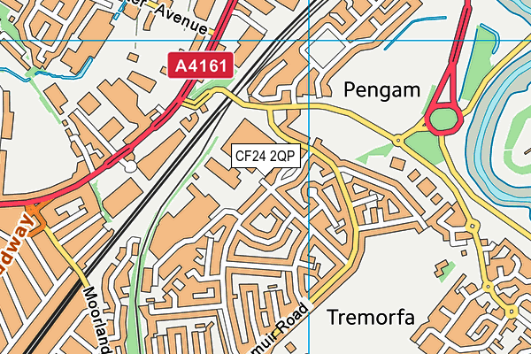 CF24 2QP map - OS VectorMap District (Ordnance Survey)