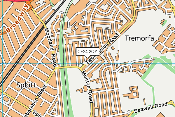 CF24 2QY map - OS VectorMap District (Ordnance Survey)