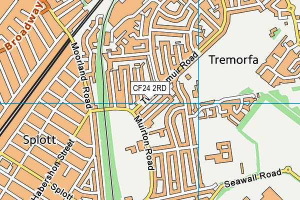 CF24 2RD map - OS VectorMap District (Ordnance Survey)