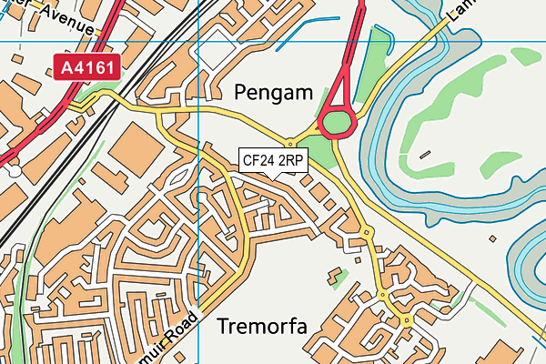 CF24 2RP map - OS VectorMap District (Ordnance Survey)