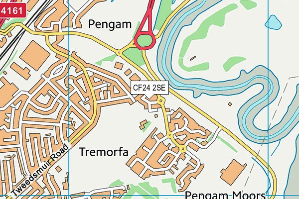 CF24 2SE map - OS VectorMap District (Ordnance Survey)