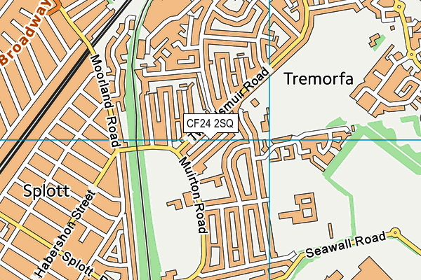 CF24 2SQ map - OS VectorMap District (Ordnance Survey)