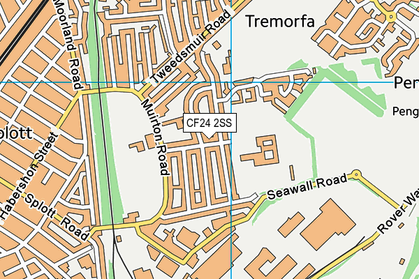 CF24 2SS map - OS VectorMap District (Ordnance Survey)