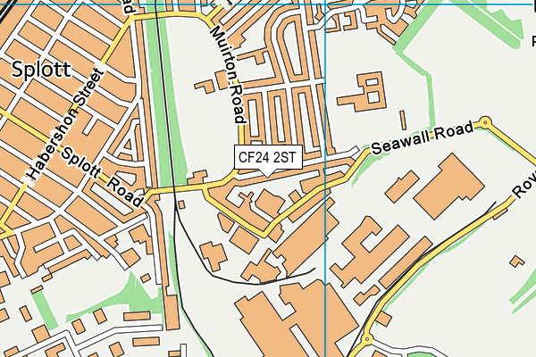 CF24 2ST map - OS VectorMap District (Ordnance Survey)