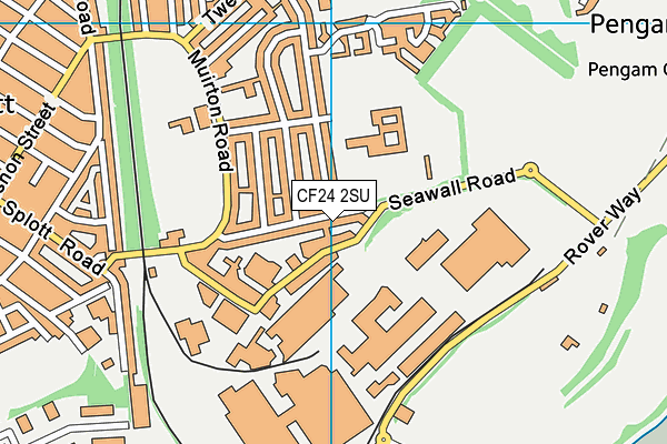 CF24 2SU map - OS VectorMap District (Ordnance Survey)
