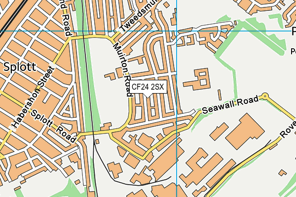 CF24 2SX map - OS VectorMap District (Ordnance Survey)