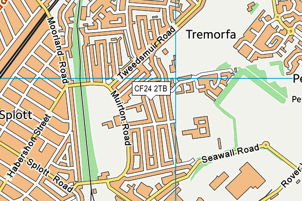 CF24 2TB map - OS VectorMap District (Ordnance Survey)