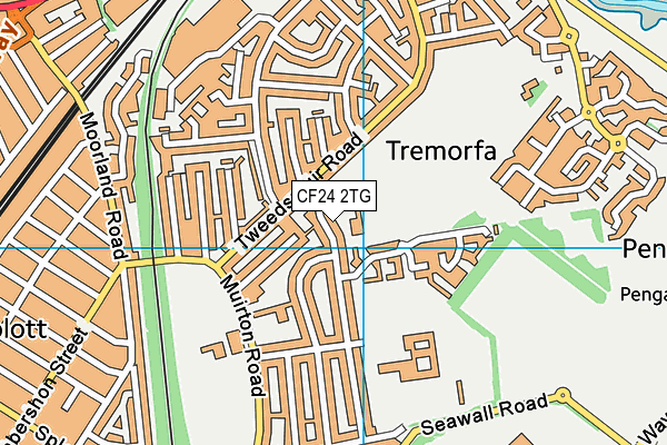 Tremorfa Nursery School map (CF24 2TG) - OS VectorMap District (Ordnance Survey)
