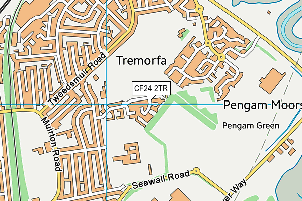 CF24 2TR map - OS VectorMap District (Ordnance Survey)