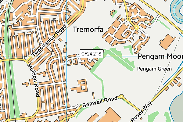CF24 2TS map - OS VectorMap District (Ordnance Survey)