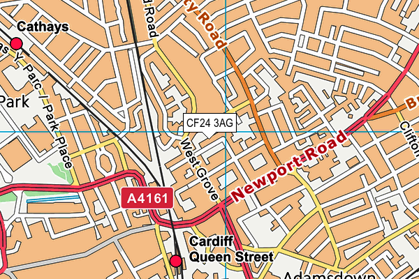 Cardiff Muslim Academy map (CF24 3AG) - OS VectorMap District (Ordnance Survey)