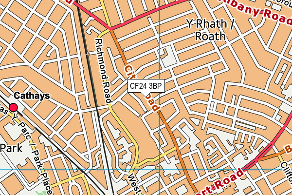 CF24 3BP map - OS VectorMap District (Ordnance Survey)