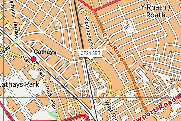 CF24 3BR map - OS VectorMap District (Ordnance Survey)