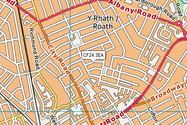 CF24 3EA map - OS VectorMap District (Ordnance Survey)