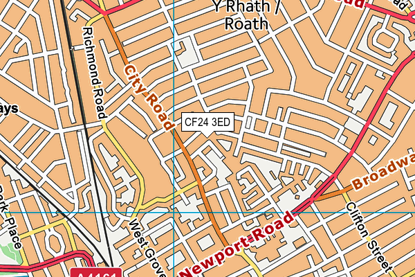 CF24 3ED map - OS VectorMap District (Ordnance Survey)