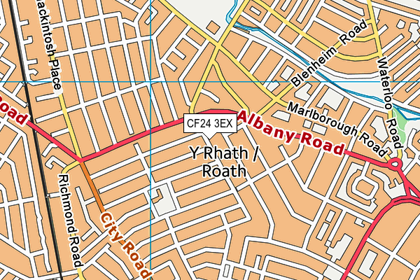 CF24 3EX map - OS VectorMap District (Ordnance Survey)